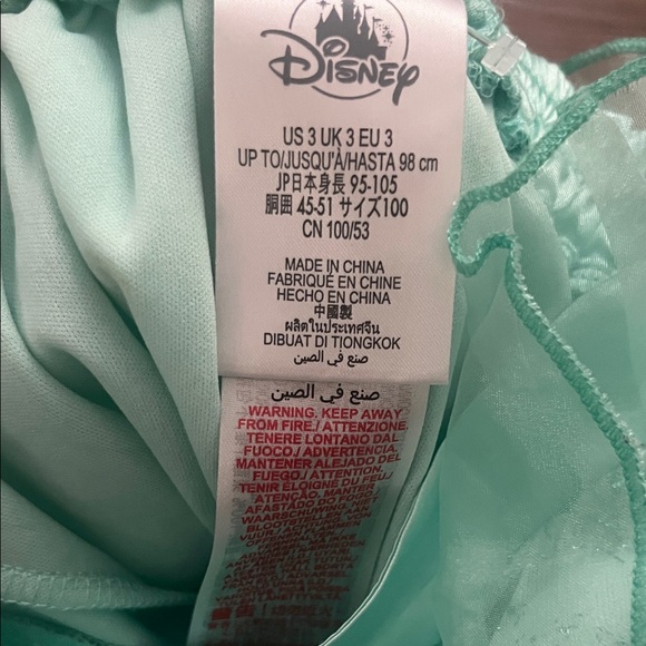 Disney Princess Ariel Dress Up Costume Strapless Dress With Sequins 3T - Picture 2 of 8